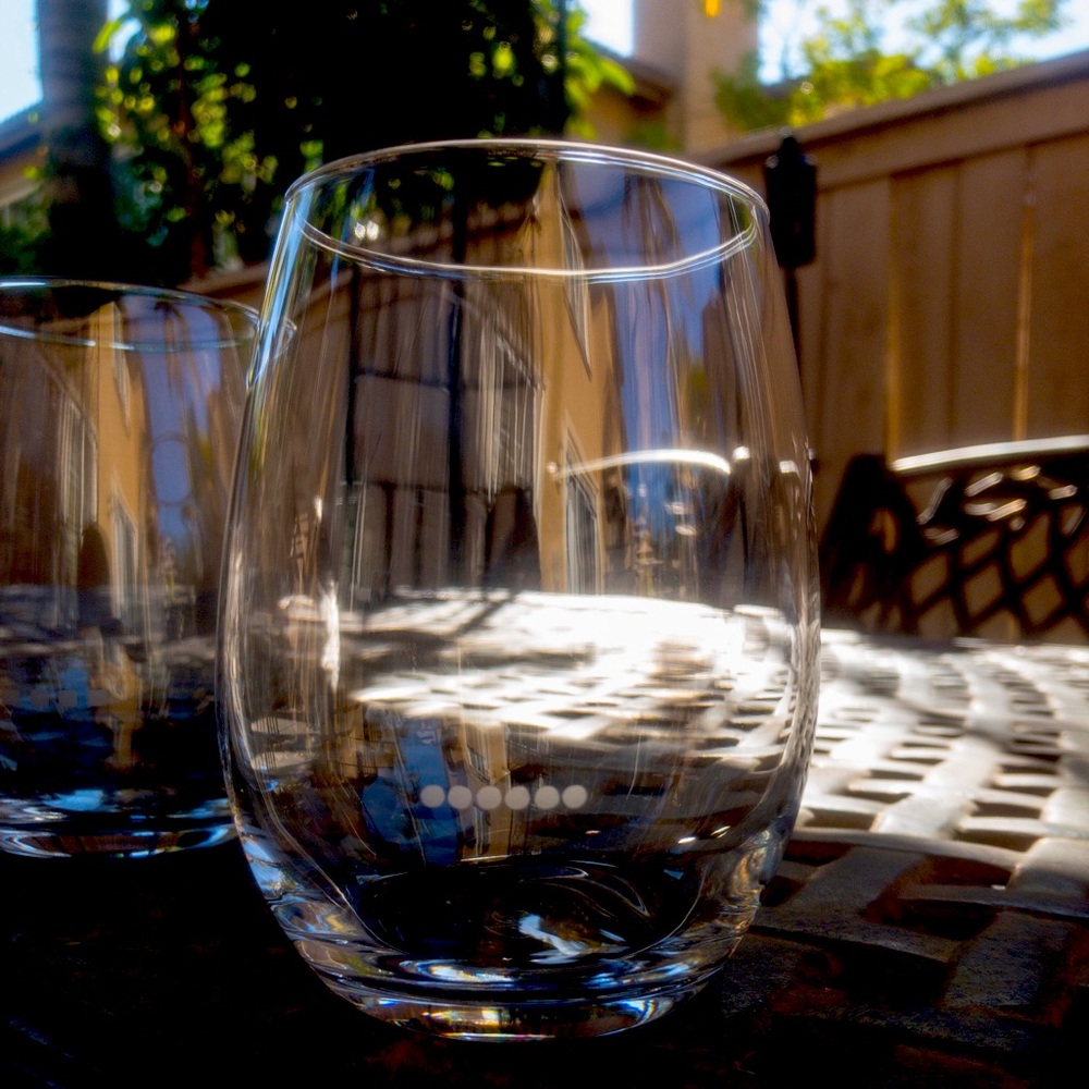 Portion Control Wine glass - marked at 5 ounces